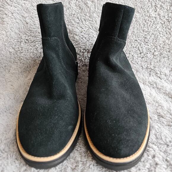 NEW Clarks Women's Sharon Swing Soft Suede Leather Ankle Boots Size 10M Black - Picture 2 of 5